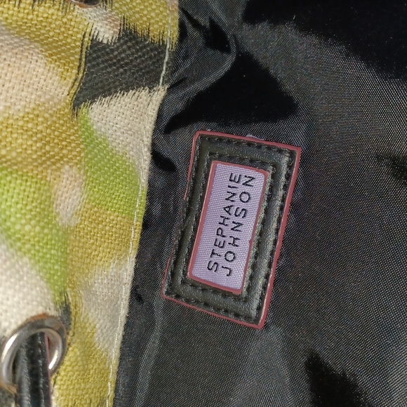 Stephanie Johnson canvas cotton bag with faux leather details - Picture 3 of 4